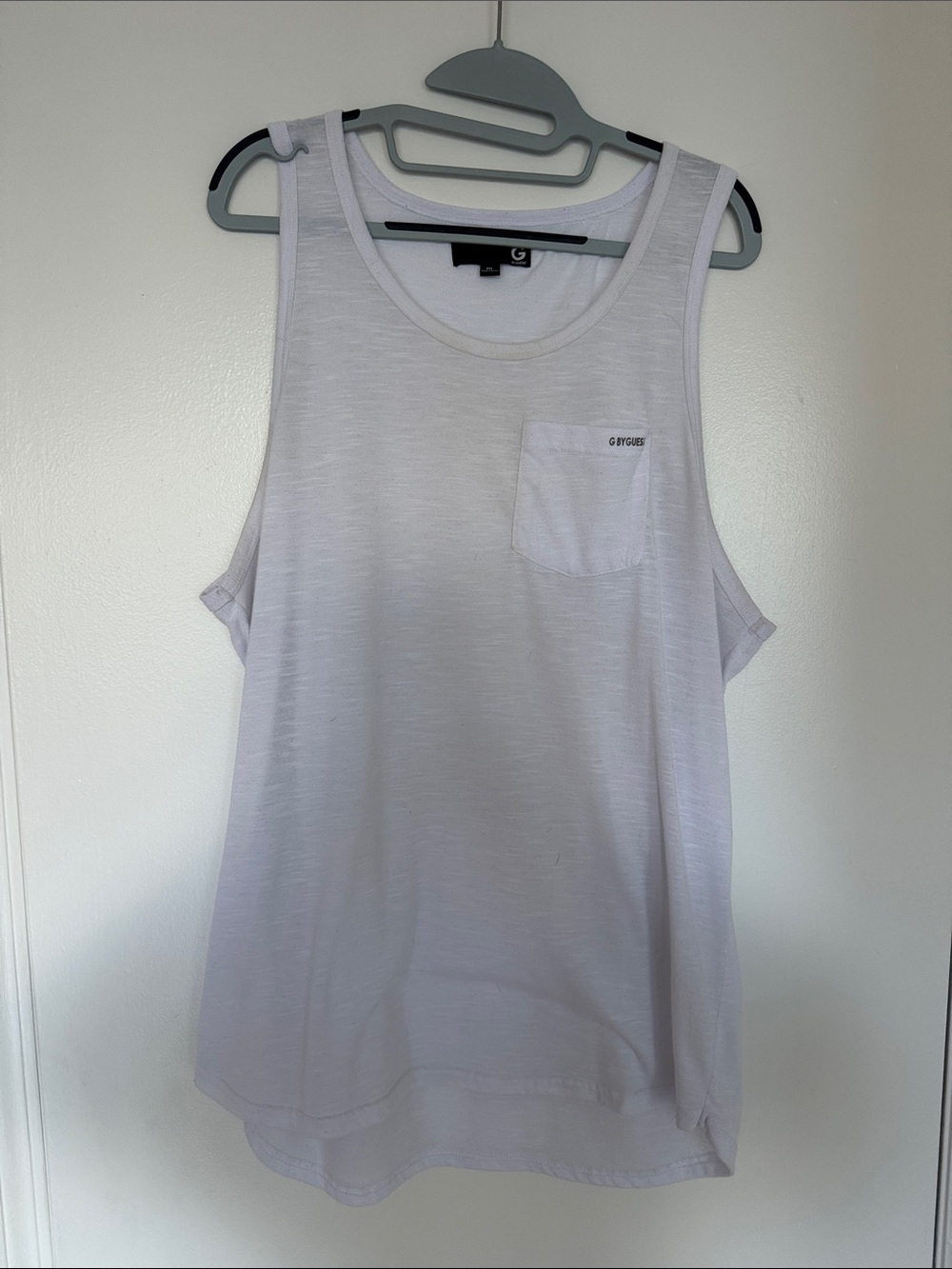 Guess White Men's Pocket Tank Top